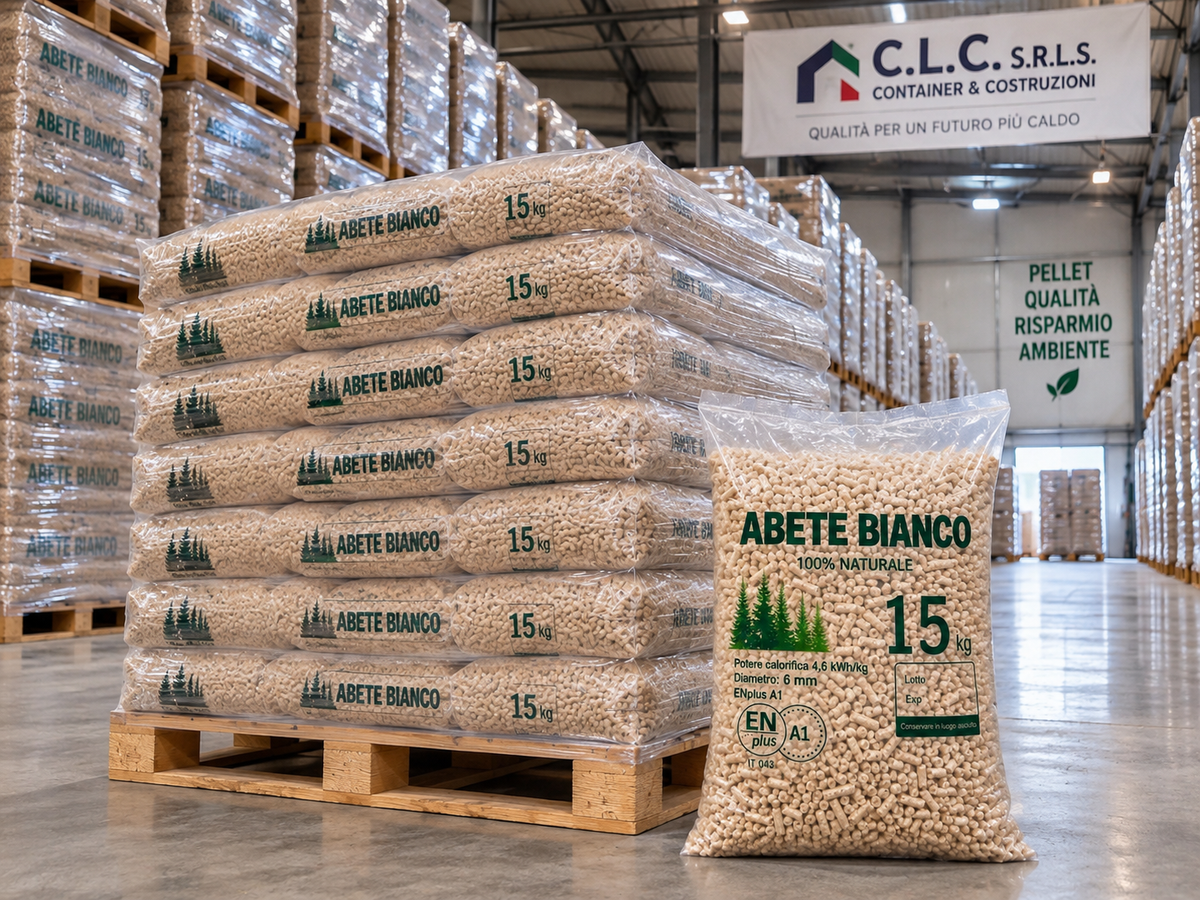 Pellet Premium Certificato – Pedana 60 Sacchi da 15 kg